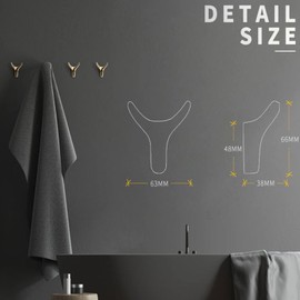 Dekori Wall Hanging Hook, Wall Hanger, Stylish, Wall Hook, Wall Organizer, Scandinavian Deer Antler, Wall Decorative Coat, Clothes Hat, Hanging Storage, Fall Prevention, Door Hook with Screws,