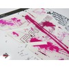 BIKE-label Tank Pad 3D Racing Pink White Compatible with Honda