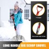 HANTOP Large Scoop Aluminium Snow Shovel for Driveway Snow Removal