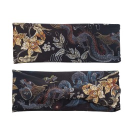 EarSaver Reversible Headbands with Buttons for Face Mask, Hair Accessories for Nurses, Doctors, and Everyone Wearing a Face Cover (Mythical Dragon)