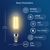 FLSNT 60W Equivalent Candelabra LED Bulbs, Dimmable T6/T25 LED Light