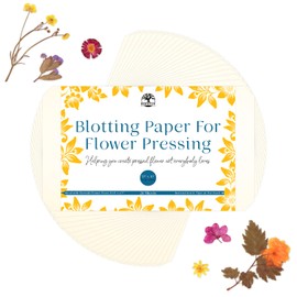 Blotting Paper for Flower Press by Berstuk® • Flower Press Paper Refill 5.9 inch x 10 inch • Cut-to-Size and Ready to Use • Pack of 24 Blotting Paper Sheets