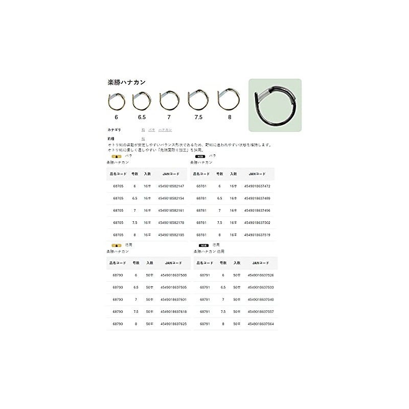 Gamakatsu Rakukatsu Hanakan Value NSB #68791 No. 6.5