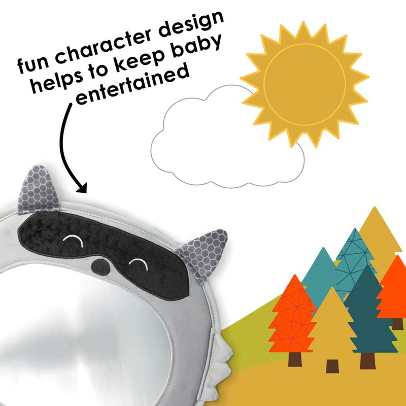 Diono Easy View Racoon Character Baby Car Mirror, Safety Car
