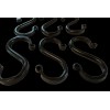 6 Wrought Iron 3 inch S Hooks - Hand Forged