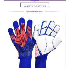 KRUZZO Children Football Gloves Goalkeeper Gloves, Soccer Gloves for Boys, Girls & Junior Keepers Football Gloves for Training and Match, Non-slip, Wrist Protection, Size 6/7/8/9/10 6yards B