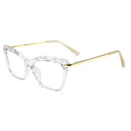 FEISEDY Cat Eye Glasses Frame Clear Lenses Lightweight Eyewear for Women B2440
