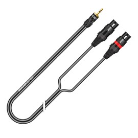 Sommer Cable ON9U-0025-SW Adaptor Cable 3.5 mm Mini Jack to 2x XLR 3-Pin Female Stereo Split Cable 0.25 m Onyx