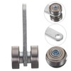 WOONEKY 3pcs Channel Trolley Assembly Double Bearings Smooth Sliding Window