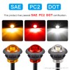 50 PCS 3/4" Round LED Clearence Light Front Rear Side