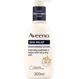 Aveeno Skin Relief Moisturising Lotion (1x 300ml) With Soothing Triple Oat Complex & Shea Butter, 72-Hour Intense Hydration, Helps Relieve Dryness and Tightness, Suitable for Sensitive Skin