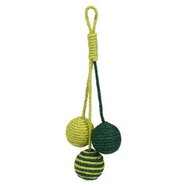 MiOYOOW Cat Sisal Ball, Anti Bite Kitten Ball Toy Hanging Kitty Sisal Rope Sphere for Cats Play Interactive Relieve Boredom