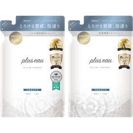 plus eau Mellow Shampoo & Conditioner Refill Set White Floral Scent 350ml + 350g Made in Japan