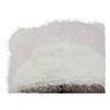 Fleece Teddy Bear Ear Trapper Winter Hat w/Pom Tassels Pink/White
