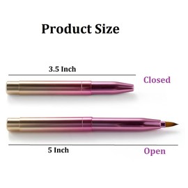 Exquisitos aplicadores profesionales de brochas de labios retráctiles, herramienta de maquillaje brillante para mujeres y niñas (degradado de dos cabezas)