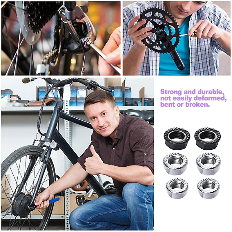 ZeriLion 24 PCS Bike Axle Nut and Washer Kit -