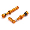 Bicycle Presta Valve Caps Orange with Integrated Spoke Removal Function