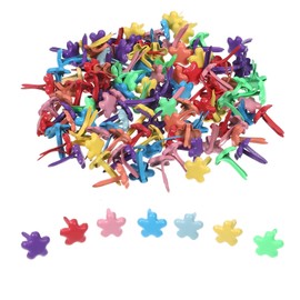 200 Stück Blütenartig Musterklammern Klein Musterbeutelklammern Briefklammern Mini Klammern Metall Mini Brads Flachkopfklammern für Scrapbooking Briefklammern Basteln Handwerk DIY Kunsthandwerk