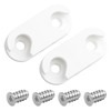 rudis-spareparts Shoe Cabinet Hinge Bracket 110364, Plastic Metal, Unfinished, White