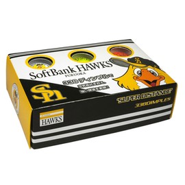 LEZAX SBBA-3711 Softbank Hawks Golf Balls 2 Pieces, 6 Pack Tri-Color