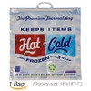 Hot Cold Bag | Insulated Thermal Cooler, Grocery Size, Red/Blue