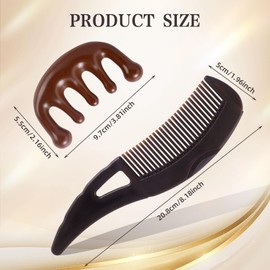 Scalp Comb, Pack of 2 Dandruff Comb & Birth Comb, Scalp Comb, Massage Comb, Comb for Clean Scalp, Men & Women, Reduces Itching