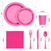 Exquisite 350 Pcs Cerise Disposable Plates For Party, Cerise Paper