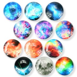 12 Pcs Glass Strong Refrigerator Magnets Fridge, Colorful Round Fridge Magnets Decorative for Office Whiteboard, Cabinet, Dishwasher, Locker