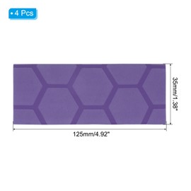 PATIKIL Cutting Knife Handle Heat Shrink Sleeve 1.4x4.9", 4 Pack Chef Cutter Non Slip Wrap for Kitchen Knife Management, Purple Hive Pattern