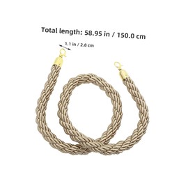 OSALADI Jute Weave Guardrail Hanging Rope Crowd Control Ropes for Queue Line Barrier