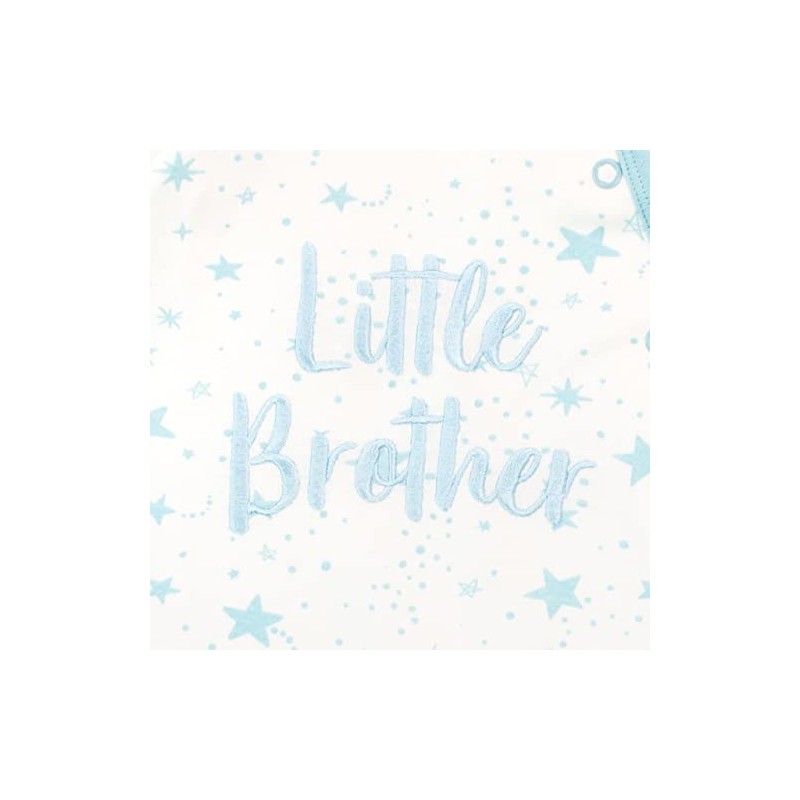 Harry Bear Baby Sleepsuit Little Brother White 9-12 Months