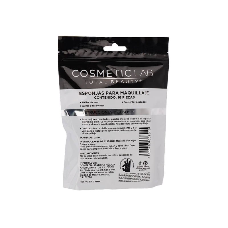 Esponjas para maquillaje Cosmetic Lab Total Beauty suaves y resistentes