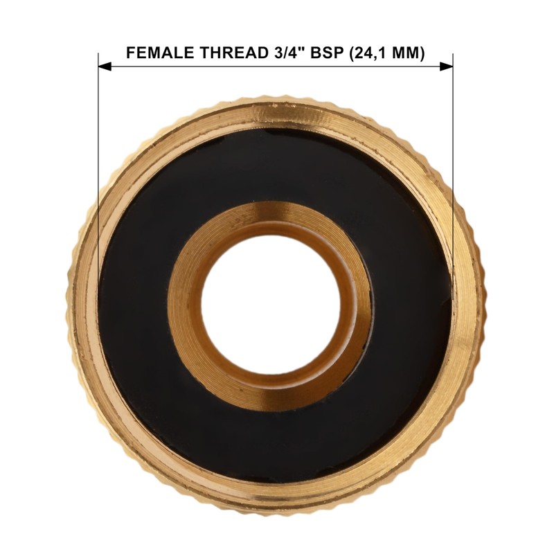 MIVOS 2 x Brass Tap Connector for Taps with 3/4