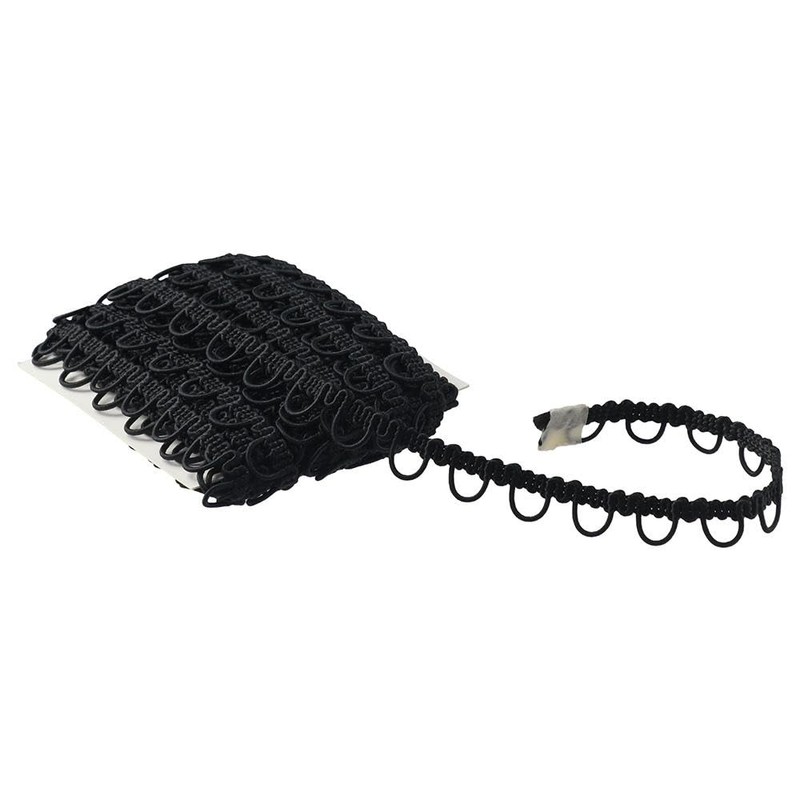 10 Yards Black Gimp Braid Trim Elastic Button Loop Tape,Lace