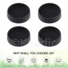 Keadic Non-Slip Rubber Caster Cups Assortment Set, Round and Square