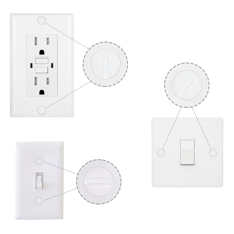 Wall Plate Screws, 100 pcs White Outlet Screws 6-32 Thread