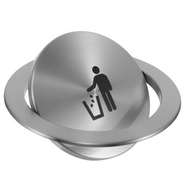 Ciieeo Trash Can, Lid Only, Embedded Type, Stainless Steel, Automatic Open/Close Lid, Silent, Recessed Type, Swinging Lid, Stylish, Round, Rust Proof, Corrosion Proof, Recommended Opening 8.7 - 9.8