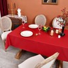 MEANMOY Red 210 GSM Water & Stain Resistant Rectangle Tablecloth