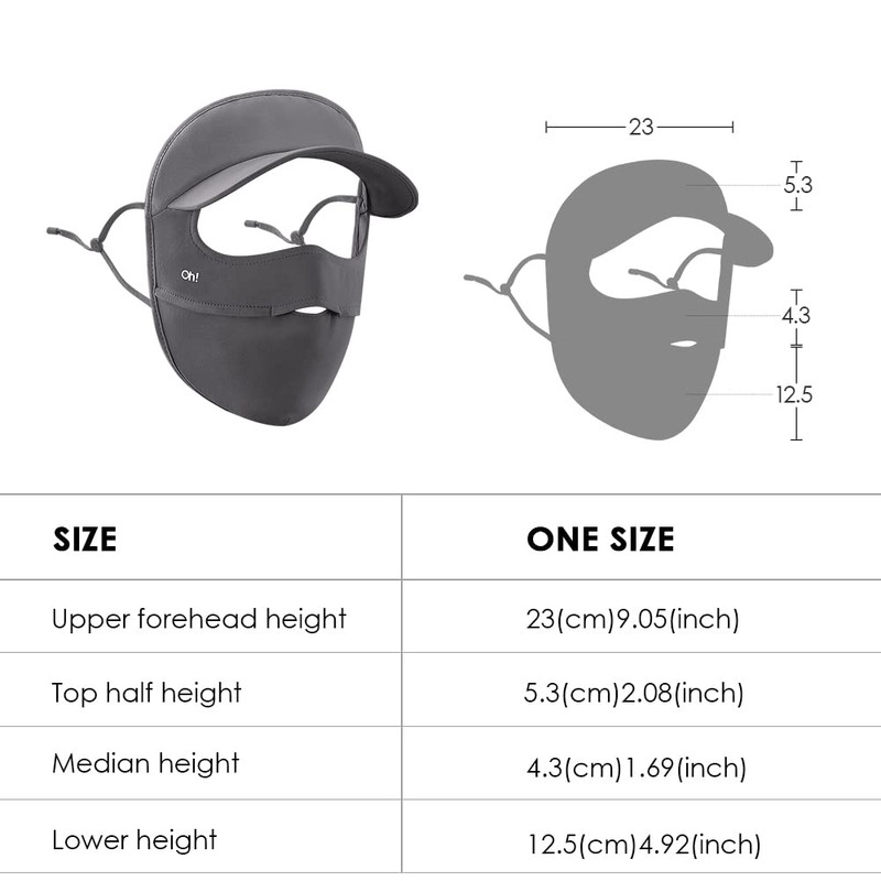 OHGOLF Women Anti UV Face Cover UPF 50+ Full Face