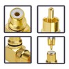 GERUI Pack of 4 Right Angle RCA Male to Female