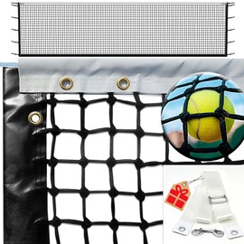 Tennis Net, Heavy Duty Professional Tennis Nets Thicken Court Net Standard 42 FT - Game Play Grade Replacement Portable Nets Nylon for Outdoor/Indoor Standard Courts [ Include Center Strap ]