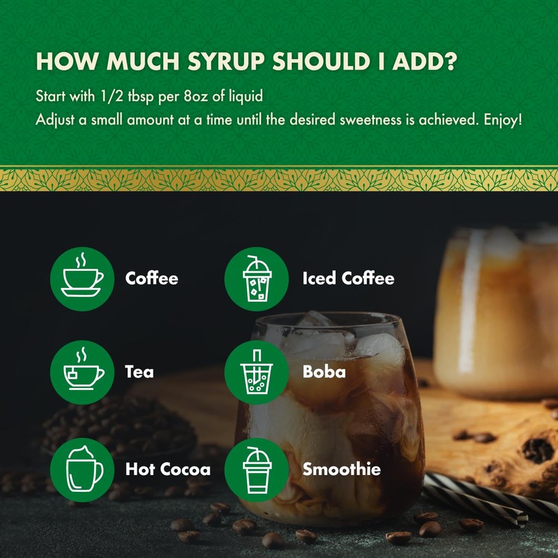 ChocZero Sugar Free Peppermint Syrup for Coffee - Keto Flavoring