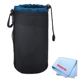 Tronix Large Neoprene Soft Lens Pouch For Canon EF 75-300mm f/4-5.6 III Lens, Canon EF 70-200mm f/2.8L IS II USM Lens, Canon EF 70-300mm f/4-5.6 IS USM Lens & More