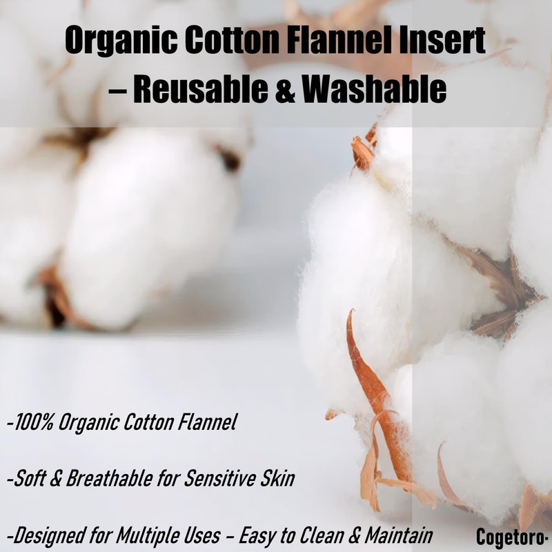 Handmade Castor Oil Pack Wrap with Organic Cotton Flannel Insert,