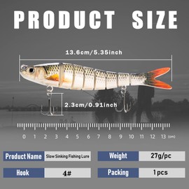 TUXIBIN Fishing Lure, Artificial Bait, Spinning Bait, Fish Fishing Set, Wobbler Jerkbait, Roach Bait for Pike, Perch, Zander, Fishing Set, Fishing Hooks