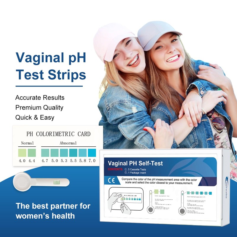 5 pcs Vaginal pH Tests, Feminine Health Kits Self Testing