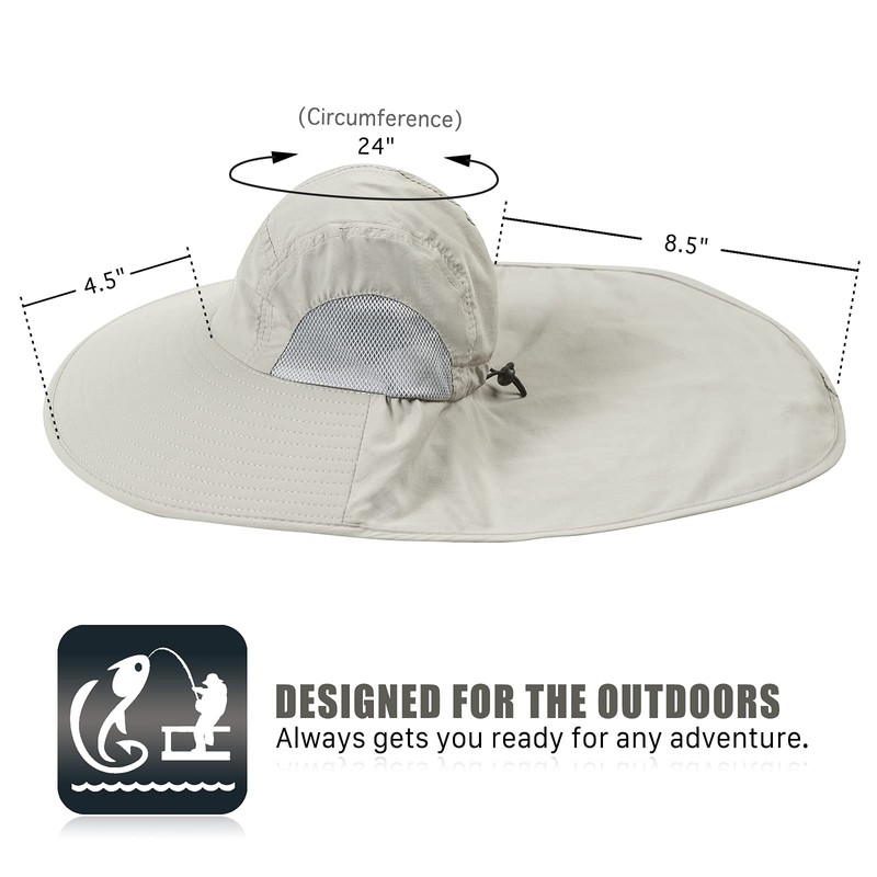 Outdoor Sun Hat for Men with 50+ UPF Protection Safari