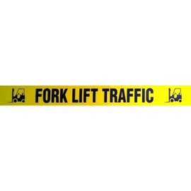 ifloortape WTP103 Safety Message Fork Lift Traffic Floor Warning Tape Strips - 3 inch x 44 inch (Two Messages)