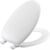 Mayfair 144ECA-000 White Elongated Traditional Wood Toilet Seat