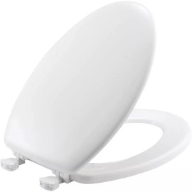 Mayfair 144ECA-000 White Elongated Traditional Wood Toilet Seat